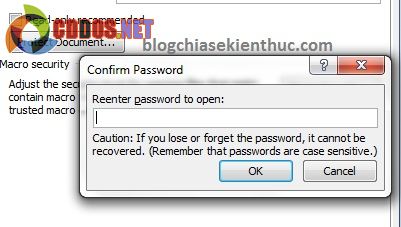đặt password cho file word 1