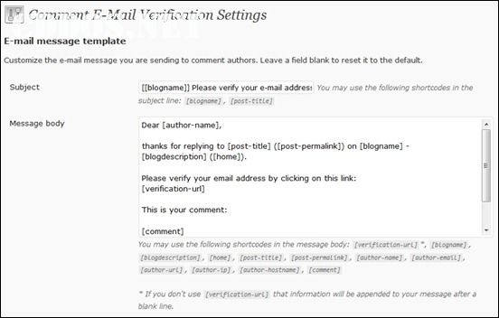 Xác nhận email khi gửi comment