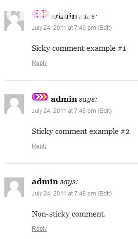 Sticky Comments Plugin