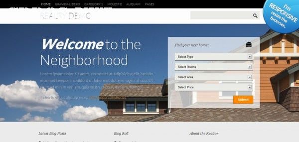 Free Responsive Themes - Realty