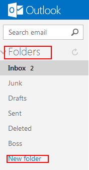 Tạo folder cho Outlook