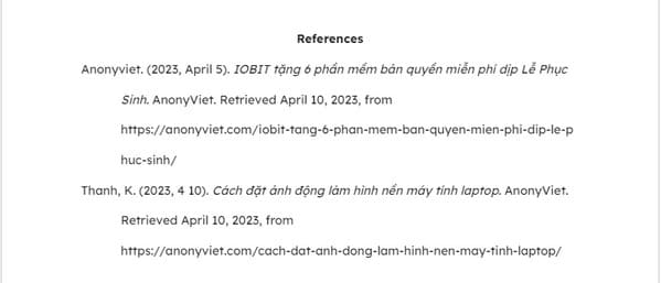 Cách trích dẫn tài liệu tham khảo chuẩn APA