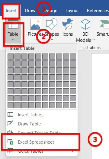 Mở Exel spreadsheet