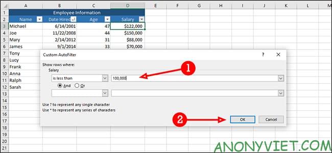 Cách sắp xếp và lọc dữ liệu trong Excel