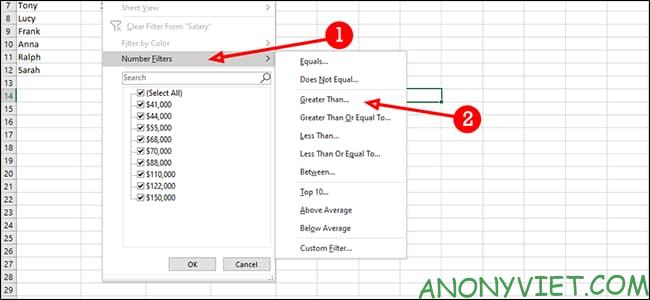 Cách sắp xếp và lọc dữ liệu trong Excel