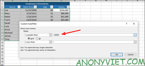 Cách sắp xếp và lọc dữ liệu trong Excel