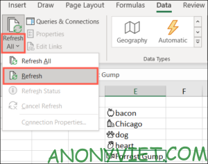 Cách áp dụng kiểu dữ liệu tự động trong Excel