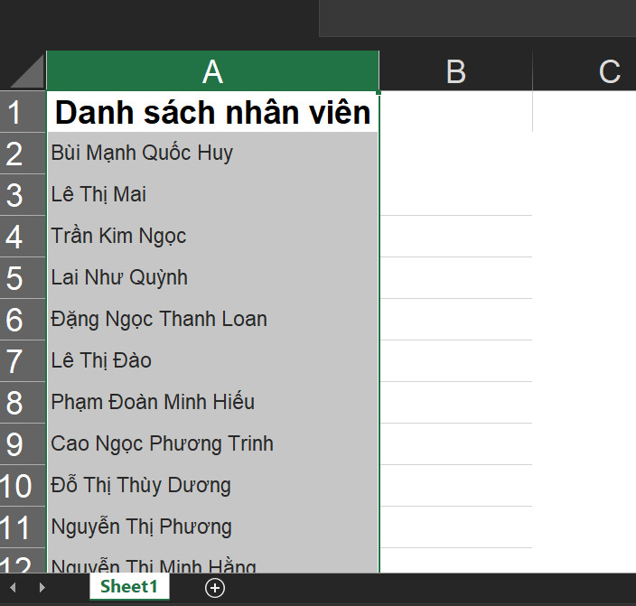 Cách tạo bảng cảnh báo khi nhập trùng dữ liệu Excel