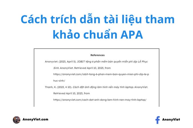 Cách trích dẫn tài liệu tham khảo chuẩn APA