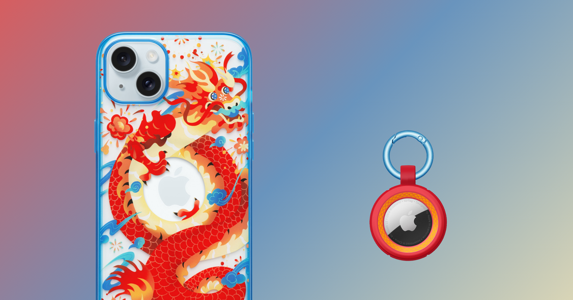 Phụ kiện iPhone và AirTag hình rồng chào Tết Giáp Thìn