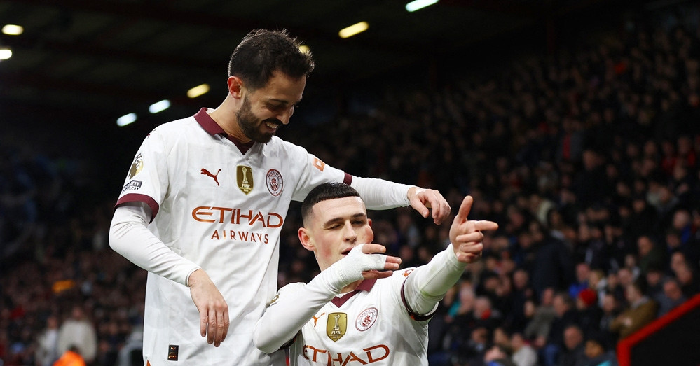 Foden 'nổ súng', Man City vượt ải Bournemouth