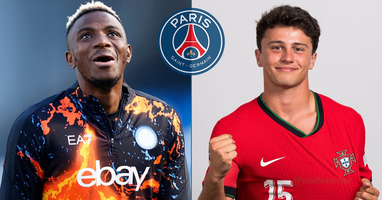 PSG chuẩn bị nổ 2 'bom tấn' Osimhen và Joao Neves