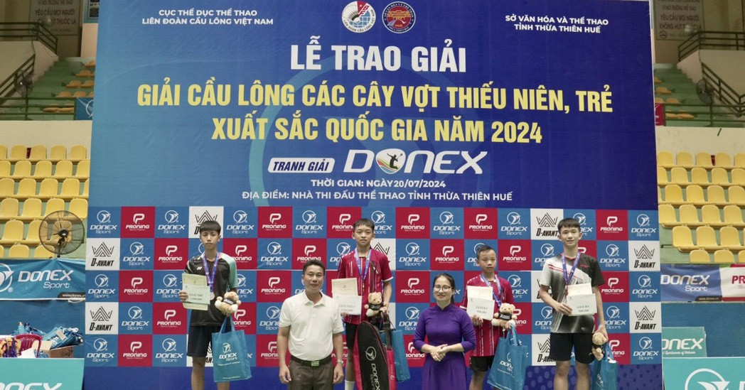 TP.HCM đứng đầu giải cầu lông các tay vợt thiếu niên, trẻ xuất sắc QG